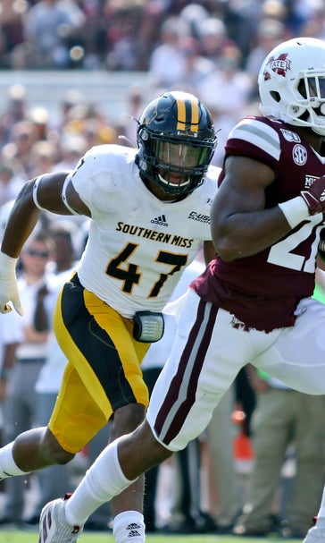 Hill Leads Mississippi State Past Southern Miss 38-15